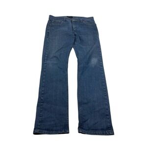 DSTLD Jeans Mens 36x34 Slim Raw Medium‎ Wash Blue Boot Cut Jeans
